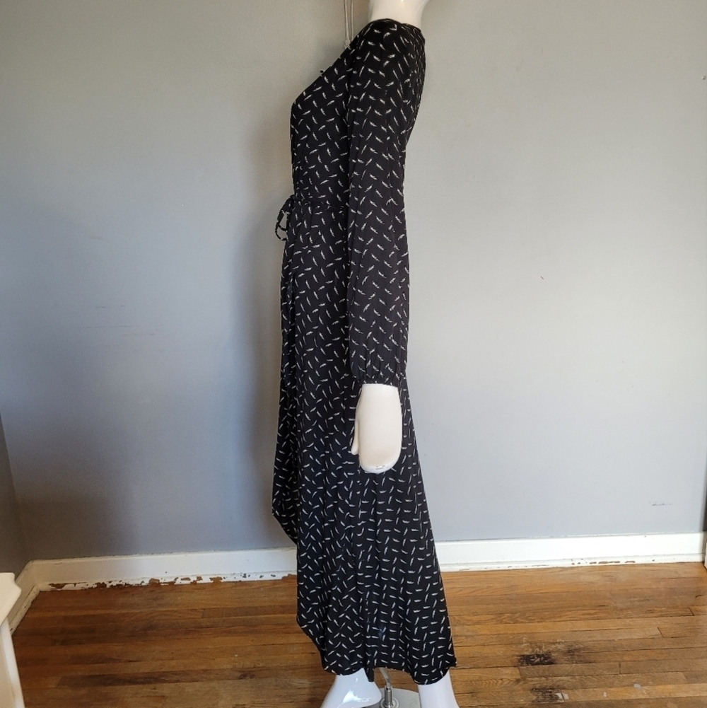 Xix Palms Feather Print Maxi Dress, Vguc, Size 3 View 5